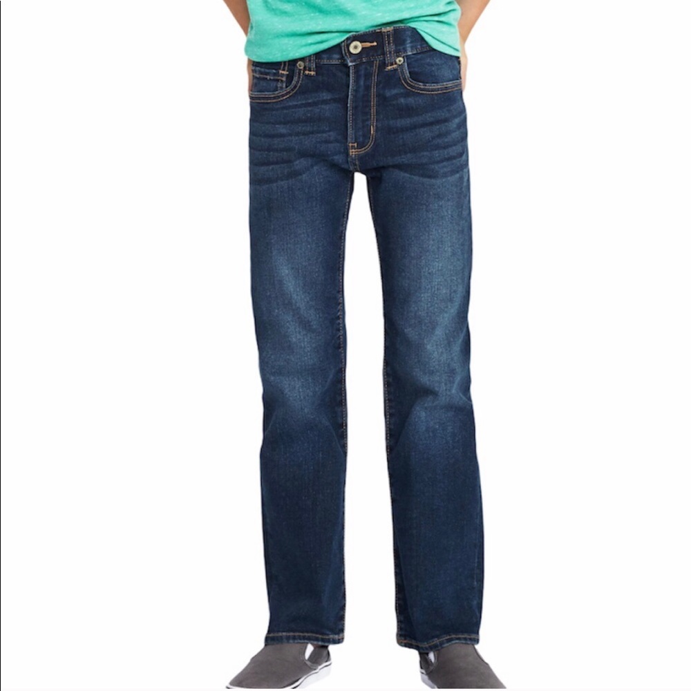 Old Navy Dark Wash Built-In-Flex Straight Jeans